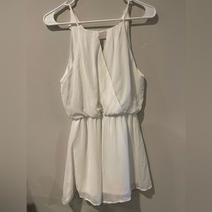 White High Neck Short Romper from Nordstrom